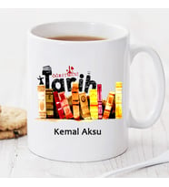 Tarih Öğretmeni Kişiye Özel Kupa HB471A (Beyaz - Beyaz)