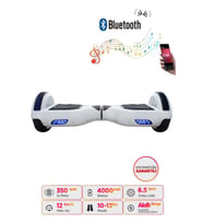 Citymate Elektrikli Kaykay Hoverboard Bluetooth Hoparlörlü 6.5 Inch Beyaz