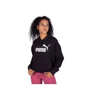 Puma Ess Cropped Logo Hoodie - Siyah Sweatshirt - 586870 01