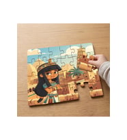Mısır Kraliçesi Tasarımlı 24 Parça Ahşap Çocuk Puzzle MPK0177