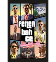 Fenerbahçe GTA Vice City Temalı Dekoratif MDF Tablo