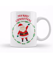 Yılbaşı Yeni Yıl Konseptli Merry Christmas Noel Baba Kupa Bardak Porselen