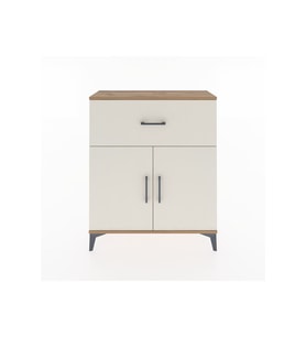 Arges Şifonyer Tek Raflı Tek Çekmeceli 2 Kapaklı 88x30x106 Çam-Aytaşı