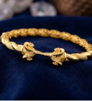 Altın Kelepçe Koç Başlı-Çift-Büyük / 14 Ayar