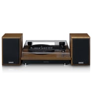 LS-100 WD Bluetoothlu harici hoparlörlü Ahşap Pikap Plak Çalar