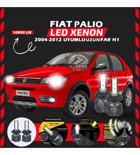 Fiat Palio 2004-2012 Uzun Far Uyumlu Şimşek Etkili Led Xenon Premium Series H1