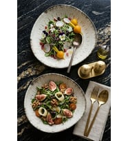 Stonecraft Trior Çukur Salata Kasesi Tabağı 22 cm 2 Adet Profesyonel Horeca Serisi