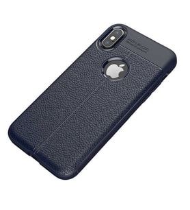 Apple iPhone XS Max Kılıf Esnek Pu-Deri Leather-Pu Serisi Protected Case (Lacivert)