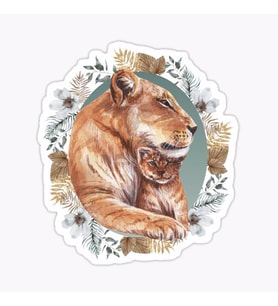 Aslan Ailesi Araba Oto Sticker Yapıştırma Etiket 17CM t1