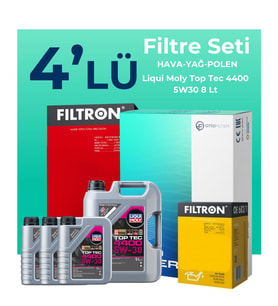 Filtron Renault Master 2.3 Dizel Filtre Bakım Seti Liqui Moly Motor Yağlı (2011-2021) 4 Lü