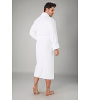 Nuşa Bambo cotton Erkek Bornozu (Beyaz)