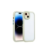 Apple iPhone 14 Uyumlu Kılıf Kamera Korumalı Renkli Kenar ve Çerçeve Tasarımlı Zore Vitamin Kapak (Açık Yeşil)