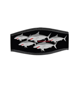 BESTDIVERS Maske Arkalığı SHARK Neopren, Velkrolu