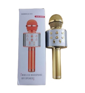 WS-858 Karaoke Mikrofon ve Hoparlör Altın