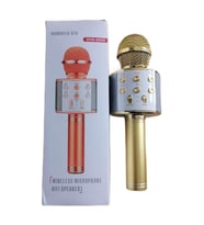 WS-858 Karaoke Mikrofon ve Hoparlör Altın