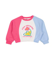 Civil Girls Keep Growing Baskılı 2-5 Yaş Sweatshirt - Ekru
