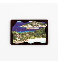 Seyşeller Temalı Deri Magnet Ahşap Tabaka (Karışık)