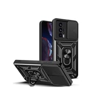 Xiaomi Poco F5 Pro Uyumlu Kılıf Magnetik Standlı Kamera Korumalı Zore Sürgülü Vega Kapak