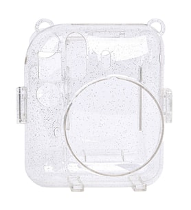 Instax Mini 12 Makine Uyumlu Beyaz Simli Pleksi Kılıf