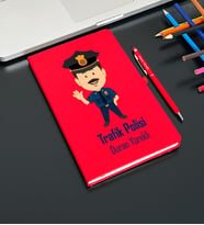 Kişiye Özel Trafik Polisi Tasarımlı  Defter Ve Kalem Seti