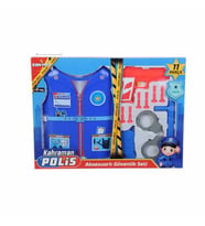 Oyuncak Yelekli Polis Seti 11 Parça (Mavi)