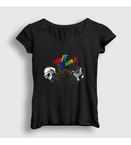 Presmono Kadın Siyah Colors Daft Punk T-Shirt 59557tt