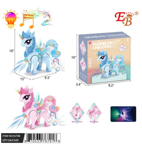 Rainbow Unicorn Unicorn Oyuncak Pembe ve Mavi Renk Asortili