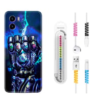 Vivo Y15S Y32 Y33S Y51 Y53S Kılıf Kablo Koruma Spiral Silikon Thunder Play 1760
