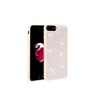Apple iPhone 7 Plus Uyumlu Kılıf Parlak Taşlı Tasarım Zore Ston Kapak (Beyaz)
