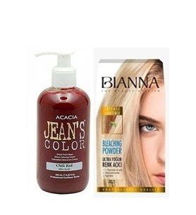 Jean's Color Biber Kızılı 250ml. Chılı Red Amonyaksız + Bianna Açıcı