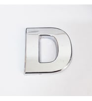 Cemax D Harfi 3,75 cm Krom Yapışkanlı