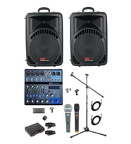 Lastvoice Ample Center-Paket-2 Aktif hoparlör ve Mixer Full Ses Sistemi Seti