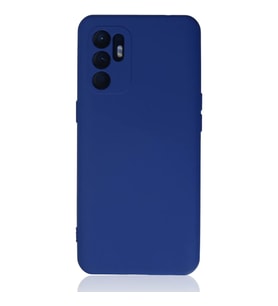 Oppo Reno 6 Kılıf Nano içi Kadife Silikon - Mavi