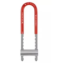Kilit Direksiyon Motosiklet Bisiklet Kilidi Motorsiklet Halat Zincir Çelik Hırsız Güvenlik 36 cm (Kırmızı)
