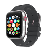 Apple Watch 40mm Kordon Scuba Diving Dalgıç Silikon Band 147 (Koyu Gri)