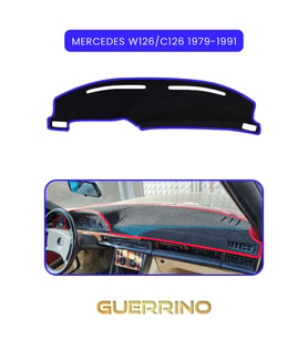 MERCEDES W126/C126 1979-1991TORPİDO KORUMA HALISI MAVİ KENAR