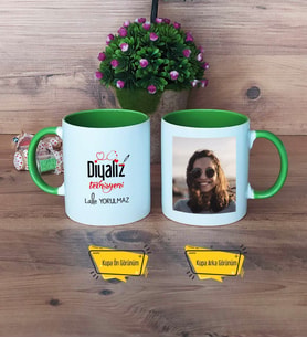 Diyaliz Teknisyeni Kupa Bardak Yeşil Fotoğraflı Diyaliz Teknisyenine Hediye