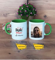 Diyaliz Teknisyeni Kupa Bardak Yeşil Fotoğraflı Diyaliz Teknisyenine Hediye