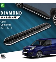 S-Dizayn Opel Combo D Uzun Şase Diamond Krom Yan Basamak 223 Cm 2011-2018 A+ Kalite