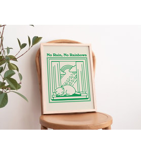 Minimal Kedi Duvarı, Olumlama Sanatı, Retro Duvar Dekoru, Yağmursuz Sanat