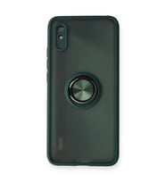 Xiaomi Redmi 9a Kılıf Montreal Yüzüklü Silikon Kapak - Yeşil