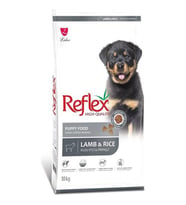 Reflex Kuzu Etli Pirinçli Yavru Köpek Maması 10 Kg (Kahverengi)