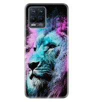 8 8 Pro Kılıf Silikon Desen Özel Seri Pink Blue Leon 1603