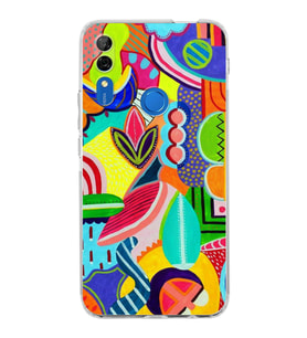 PrintiFy Huawei P Smart Z ile Uyumlu Retro Color 6  Kamera Korumalı Şeffaf  Kılıf