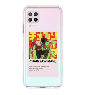 Huawei P40 Lite Uyumlu Chainsaw Man Anime Desenli Şeffaf Telefon Kılıfı