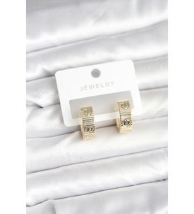 Pirinç Gold Renk Halka Kadın Küpe - TJ-BKP11381