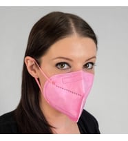 AngelMask Yetişkin Pembe Renkli FFP2 N95 Maske 10'lu Kutu