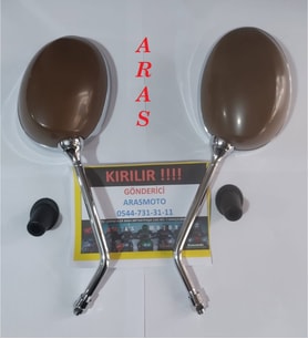 Araro Cappucino 125 Cc - 50 Cc Ayna Takımı Kahve Renk (Koyu Kahve )_Supermoto (Renksiz)