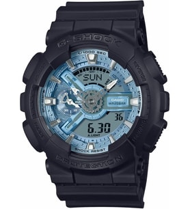 Casio GA-110CD-1A2DR Quartz Silikon Siyah Mavi Kadran 20 ATM 52 mm Erkek Kol Saati