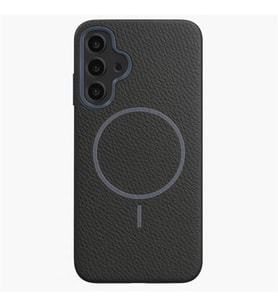 Coverzone Samsung Galaxy S25 Edge ile uyumlu Deri G�r�nml� 2,5mm Kamera Koruma �?k?nt? Koruma Cowboy MagSafe ile uyumlu ?� Kadife Y�zeyli Silikon K?l?f Black